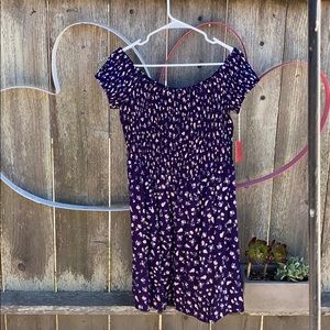 off shoulder target dress